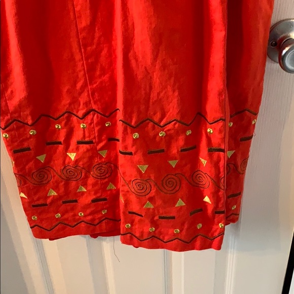 DL DĒBORAH LAWS Orange Sleeveless Dress - Picture 6 of 8